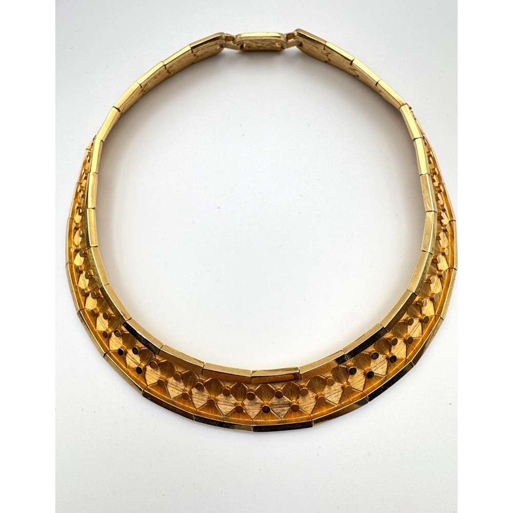 VTG Boucher Necklace Collar Egyptian Revival Cleopatra Numbered 7705 W/ Extender